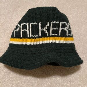 VINTAGE Green Bay Packers Crochet Bucket Hat - NWT